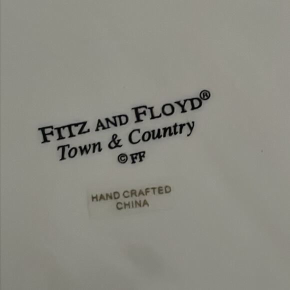 Fitz & Floyd Town and Country Large 14 inch Serving Bowl Christmas Holiday - Picture 3 of 3